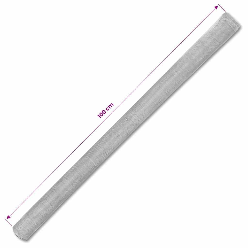 Aluminum Mesh Screen 39.4x196.9 Inches Silver Q3421