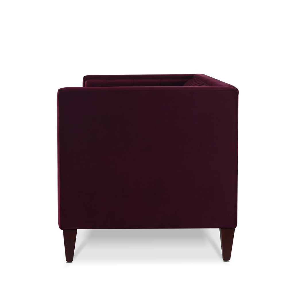 84 inch Burgundy Velvet Tufted Sofa X815