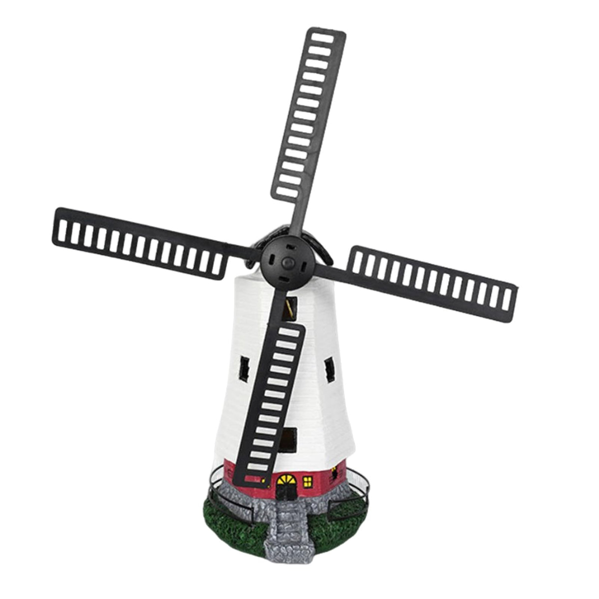 Solar Powered Rotating Lighthouse Garden Statue Light H9374