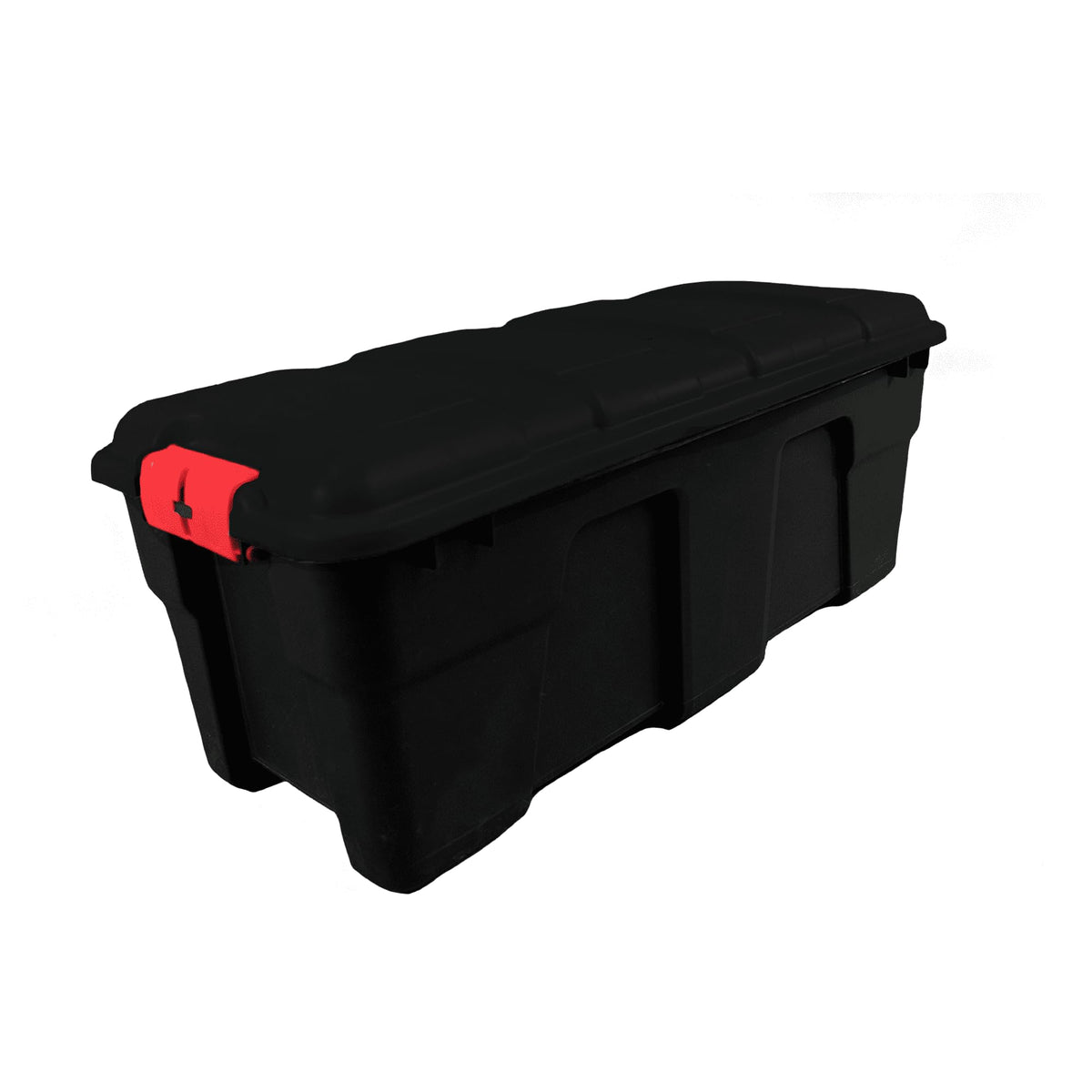 Stackable 17 Gallon Black Plastic Footlocker F3934