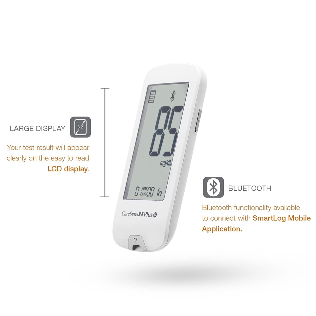 Bluetooth Blood Glucose Monitor Kit with 100 Test Strips and 100 Lancets J9928