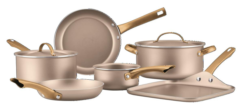 Nonstick Cookware and Pot Set with Lids, Dishwasher Safe, 12 Piece G507