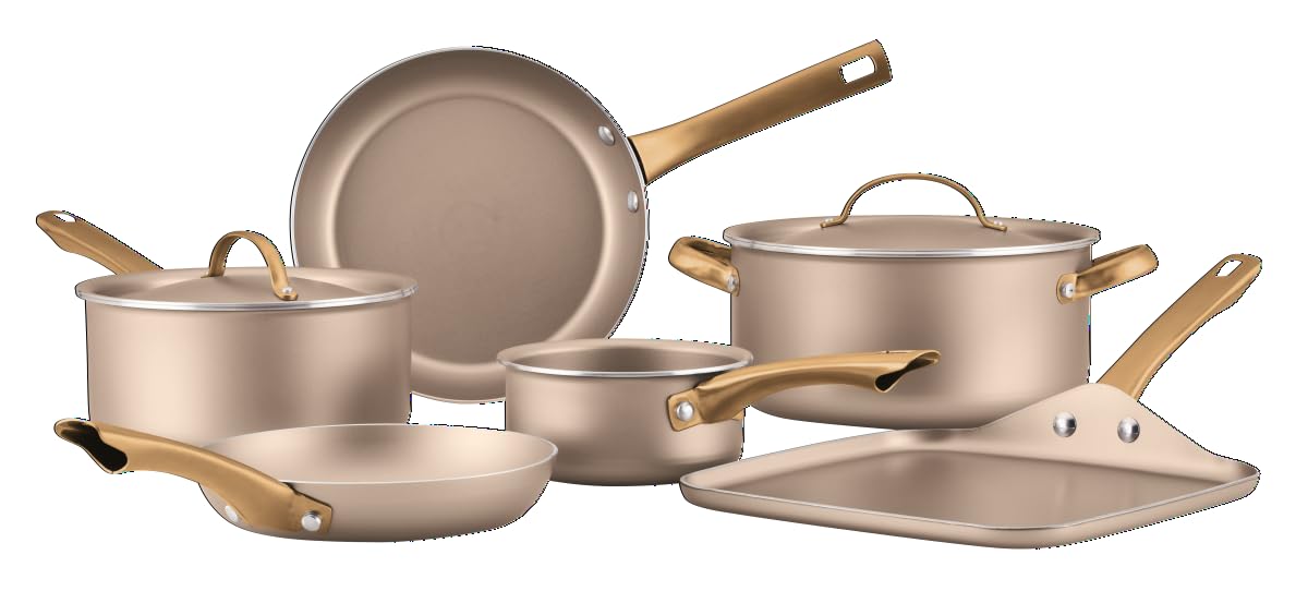 Nonstick Cookware and Pot Set with Lids, Dishwasher Safe, 12 Piece G507