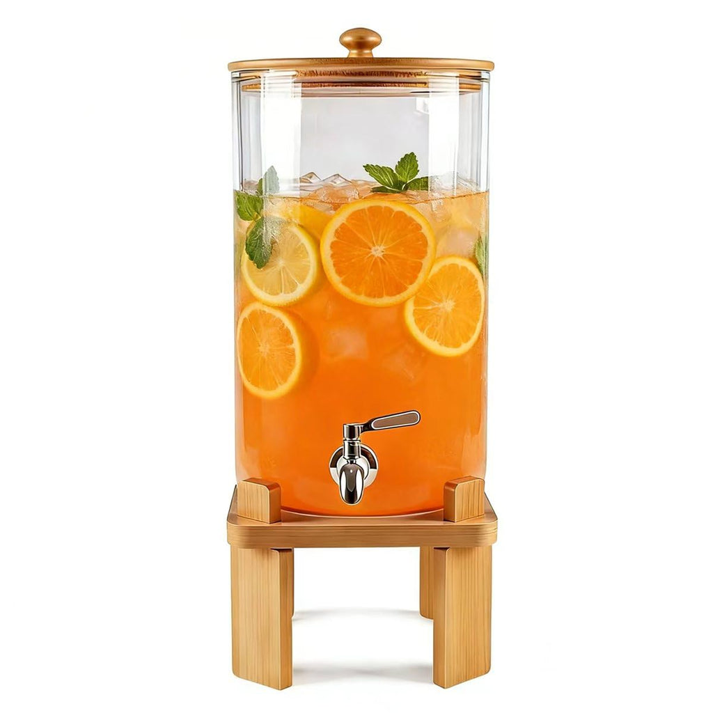 2.3 Gallon Glass Beverage Dispenser with Spigot U3028
