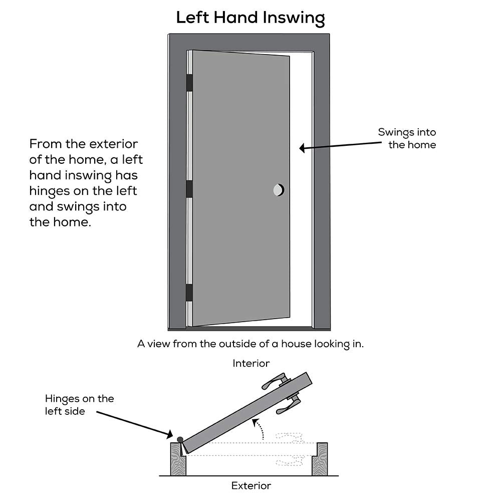 Primed Left Hand In-swing Exterior Prehung Door 32"x80" D9667