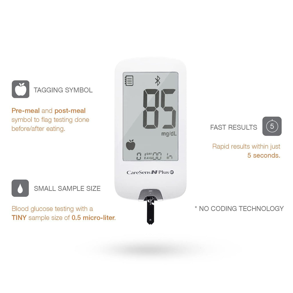 Bluetooth Blood Glucose Monitor Kit with 100 Test Strips and 100 Lancets J9928