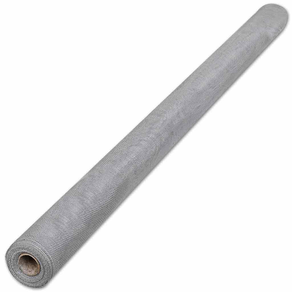 Aluminum Mesh Screen 39.4x196.9 Inches Silver Q3421