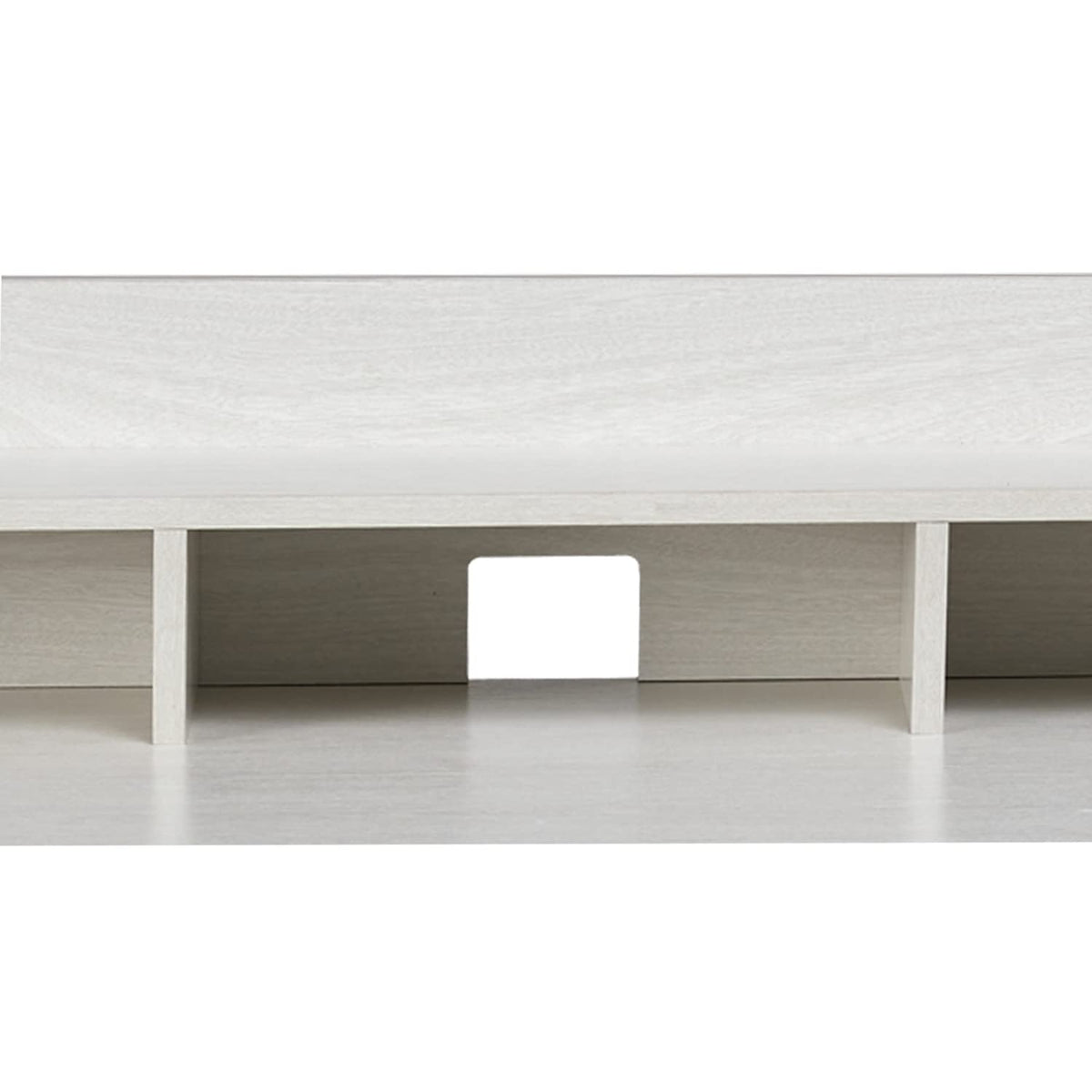 Oak White Computer Desk with 4 Drawers and Hutch Shelf N998309