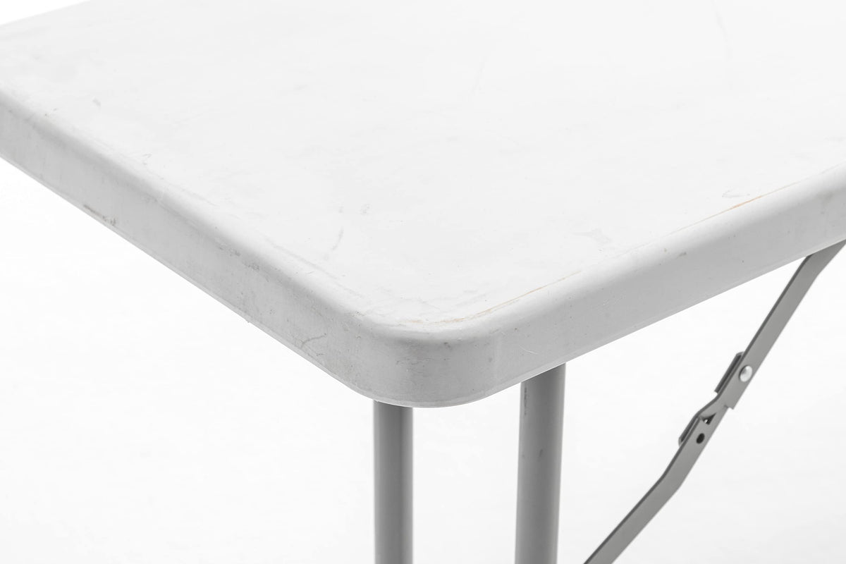 White Granite Plastic Folding Training Table Set of 2 K1615