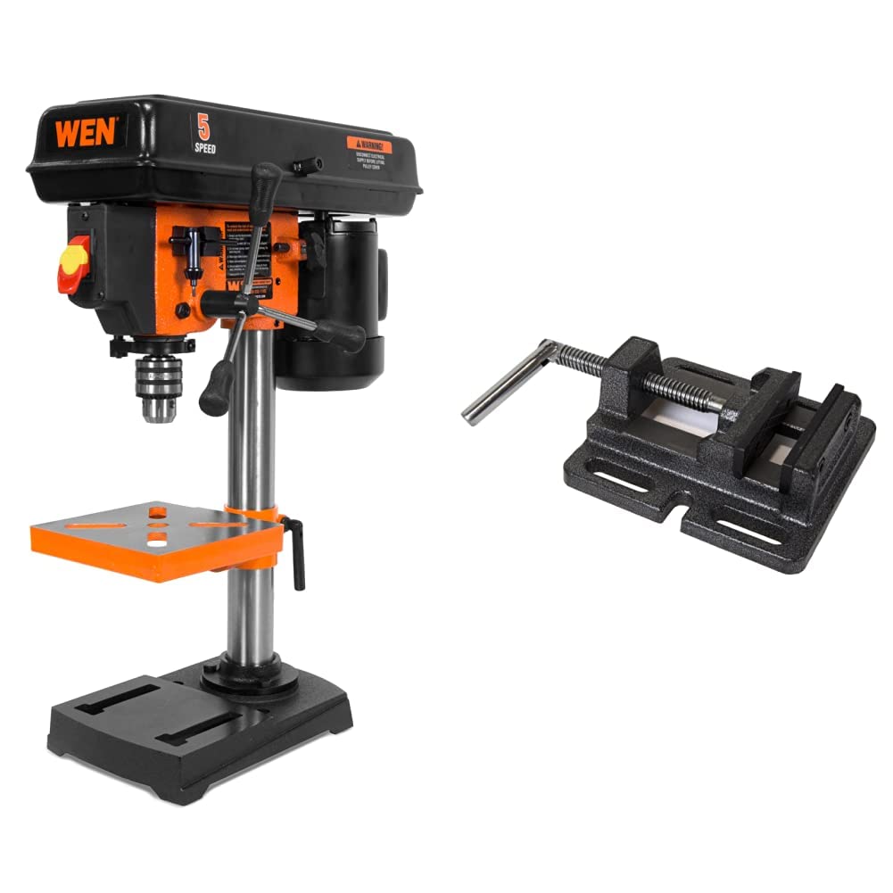 8-Inch 5-Speed Cast Iron Benchtop Drill Press with Vise I7539