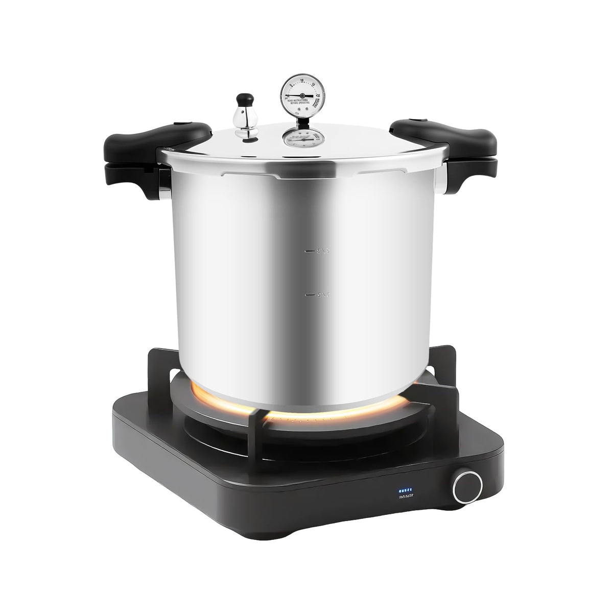 23 Quart Aluminum Pressure Cooker with Pressure Gauge & Release Valve T7954