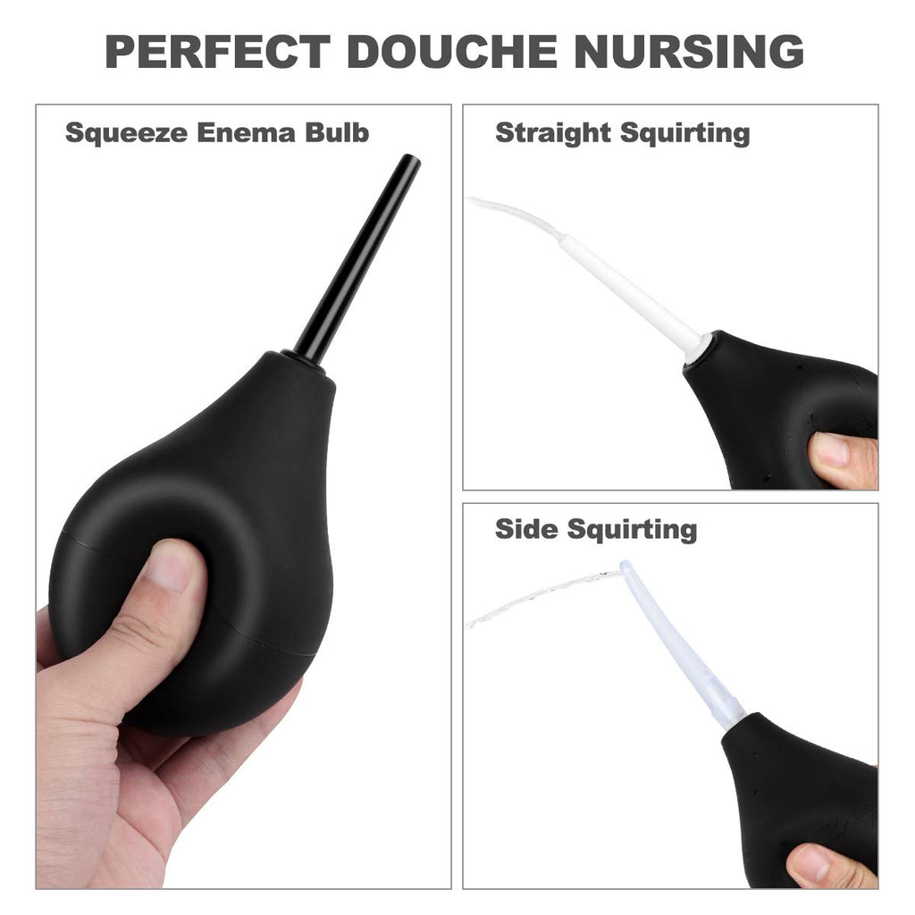 Enema Bulb Anal Douche Kit with 3 Nozzles 4 Piece Set E28298