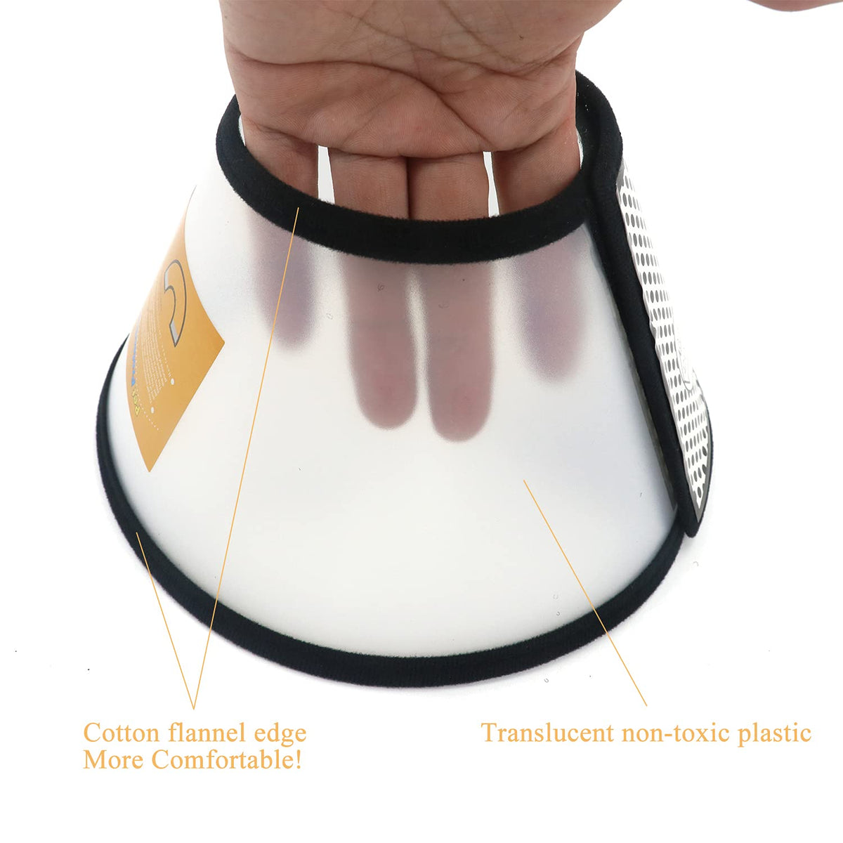 Adjustable Plastic Pet Recovery Collar Cone (S) W527