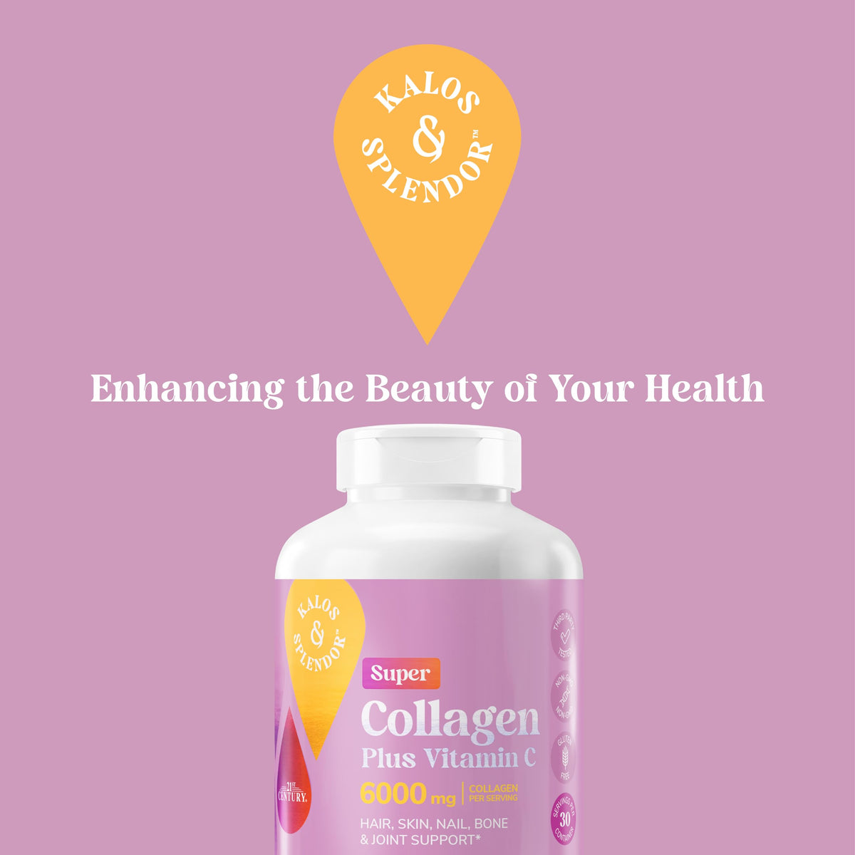 Collagen Vitamin C Tablets 6000mg 180 Count D133