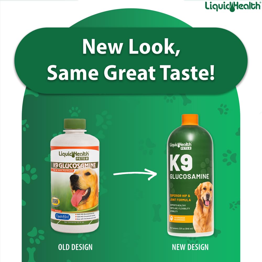 Liquid Glucosamine for Dogs with Chondroitin MSM Hyaluronic Acid 2 Pack Y892739