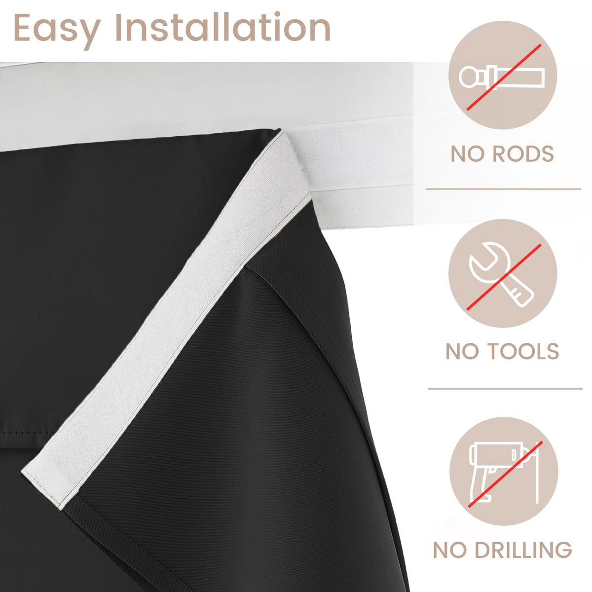 Black Classroom Door Window Cover A291270