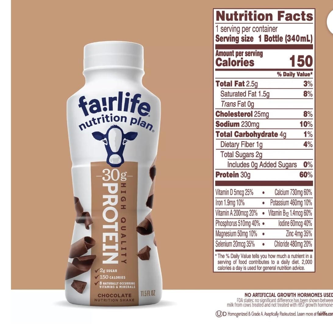 Chocolate Protein Shakes 12 Pack Lactose-Free P767260