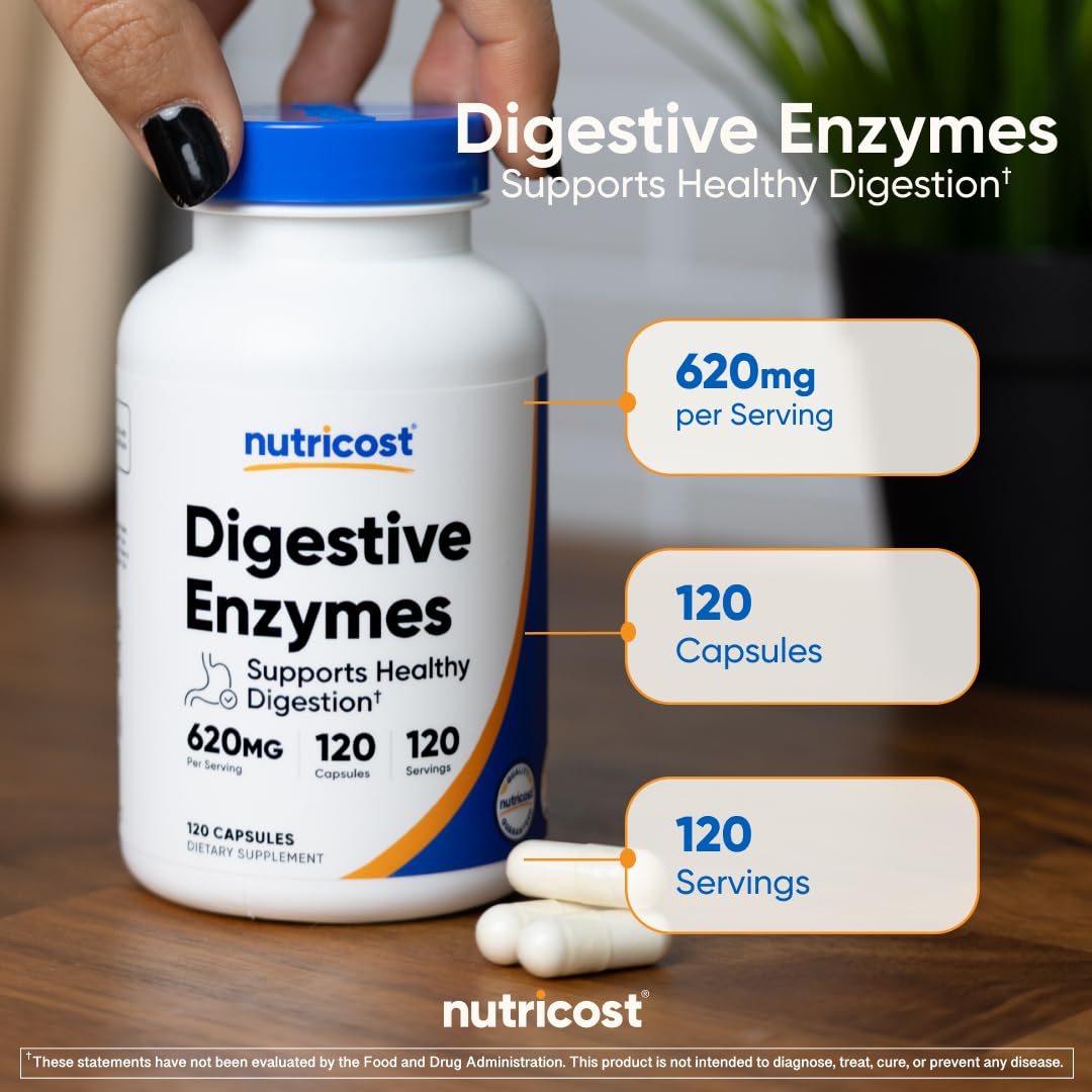 Digestive Enzymes 620mg 120 Capsules D278030