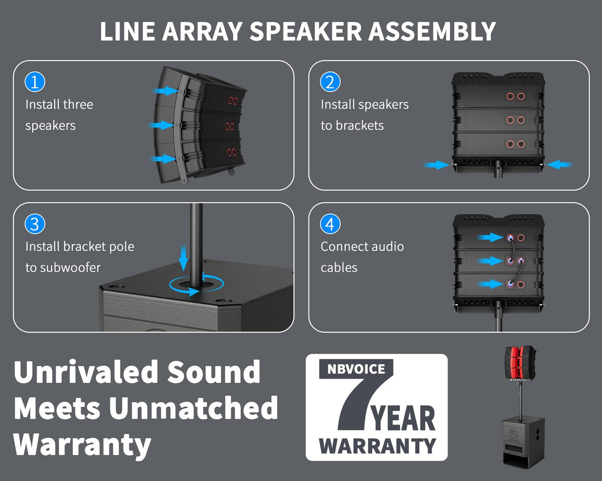 15 inch 2400W PA Speaker System with Sub D4748