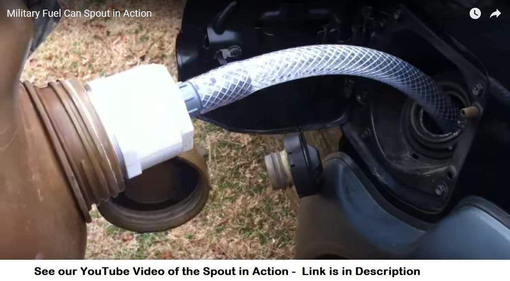 High-Flow Spout for Fuel Cans - 1 Inch Diameter Hose M534