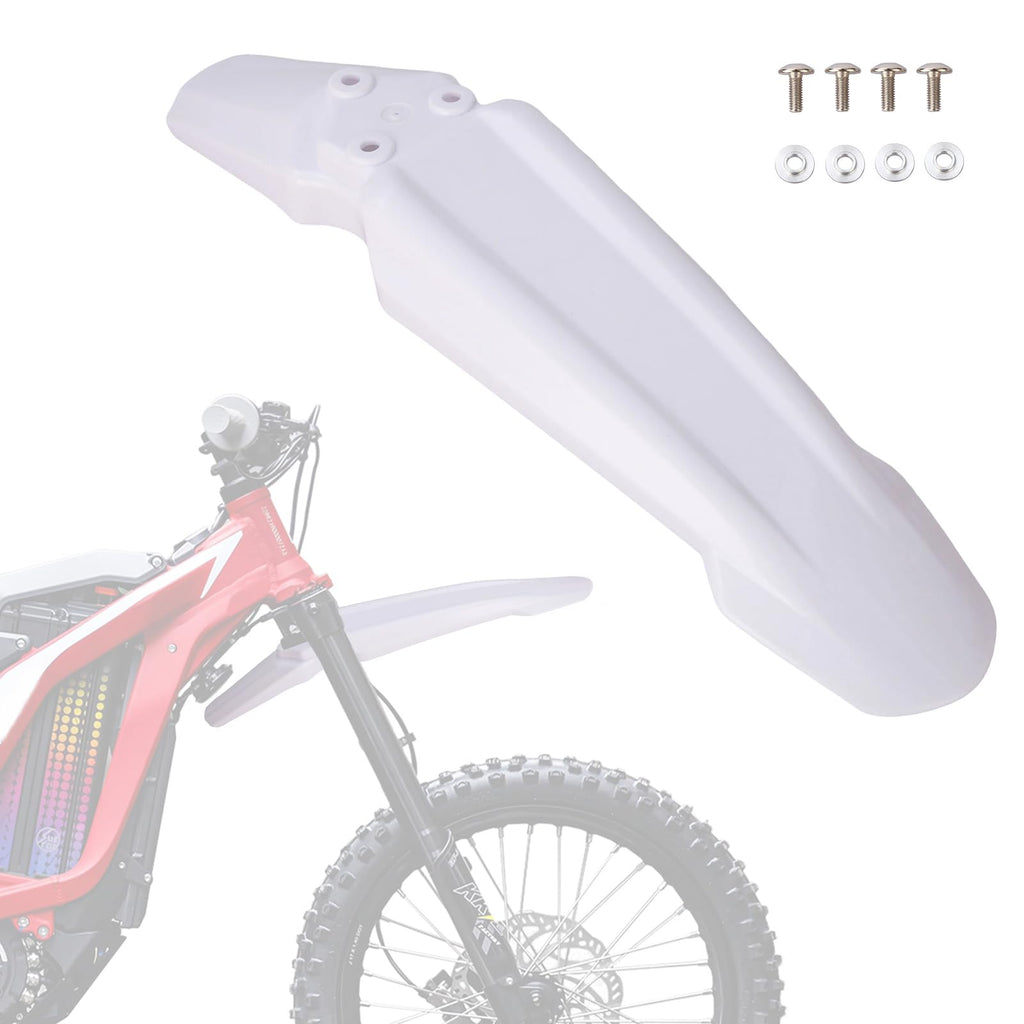 White Dirt Bike & Ebike Front Fender W4690