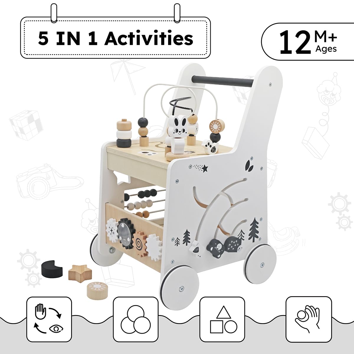 Wooden Baby Walker Activity Cubes M8936