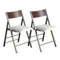 White 2 Pack Steel Frame Folding Chairs B449234