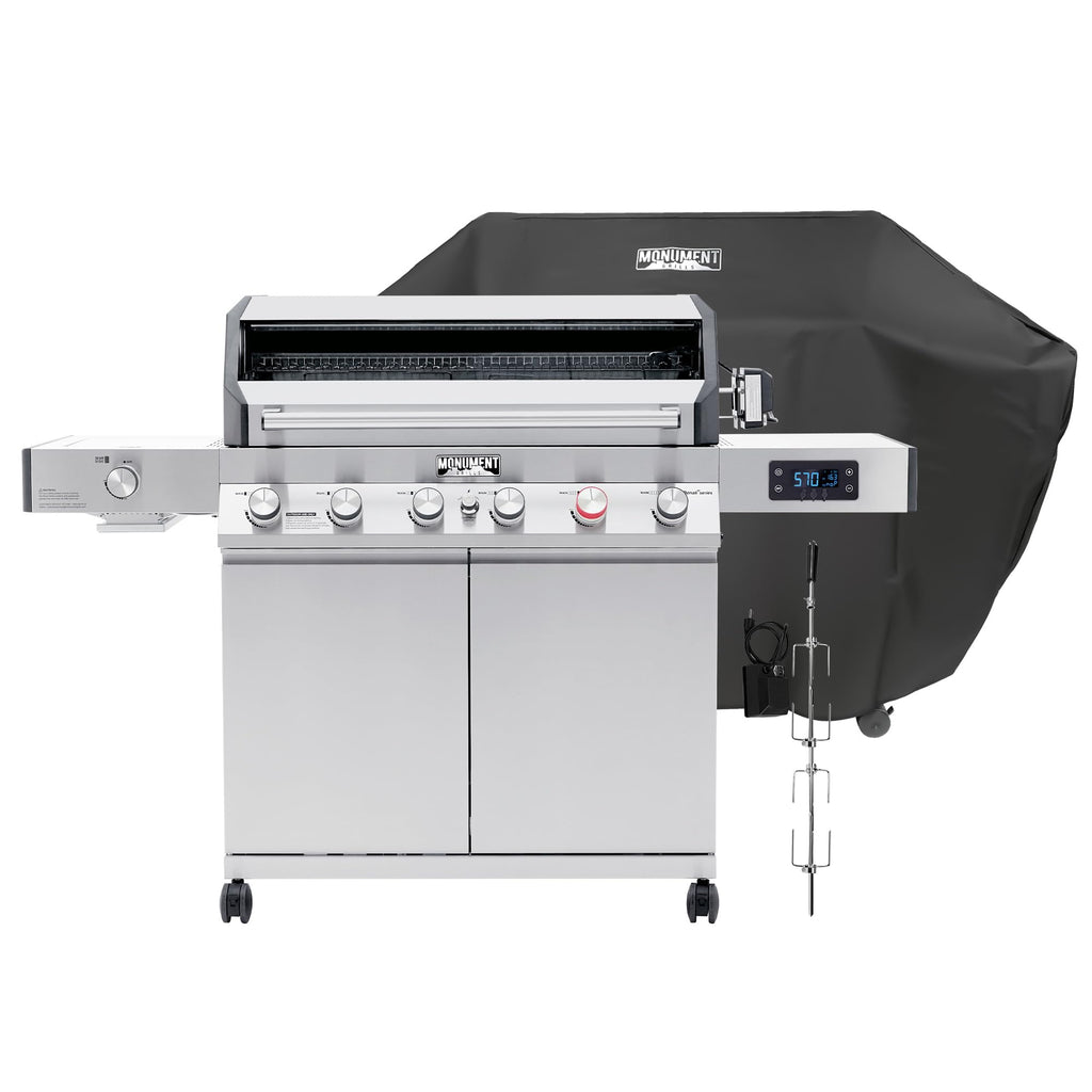 6+1 Burner Stainless Steel Propane Gas Grill with Side Sear Burner L330