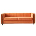 Orange Velvet 84 Inch 3-Seater Sofa N46689