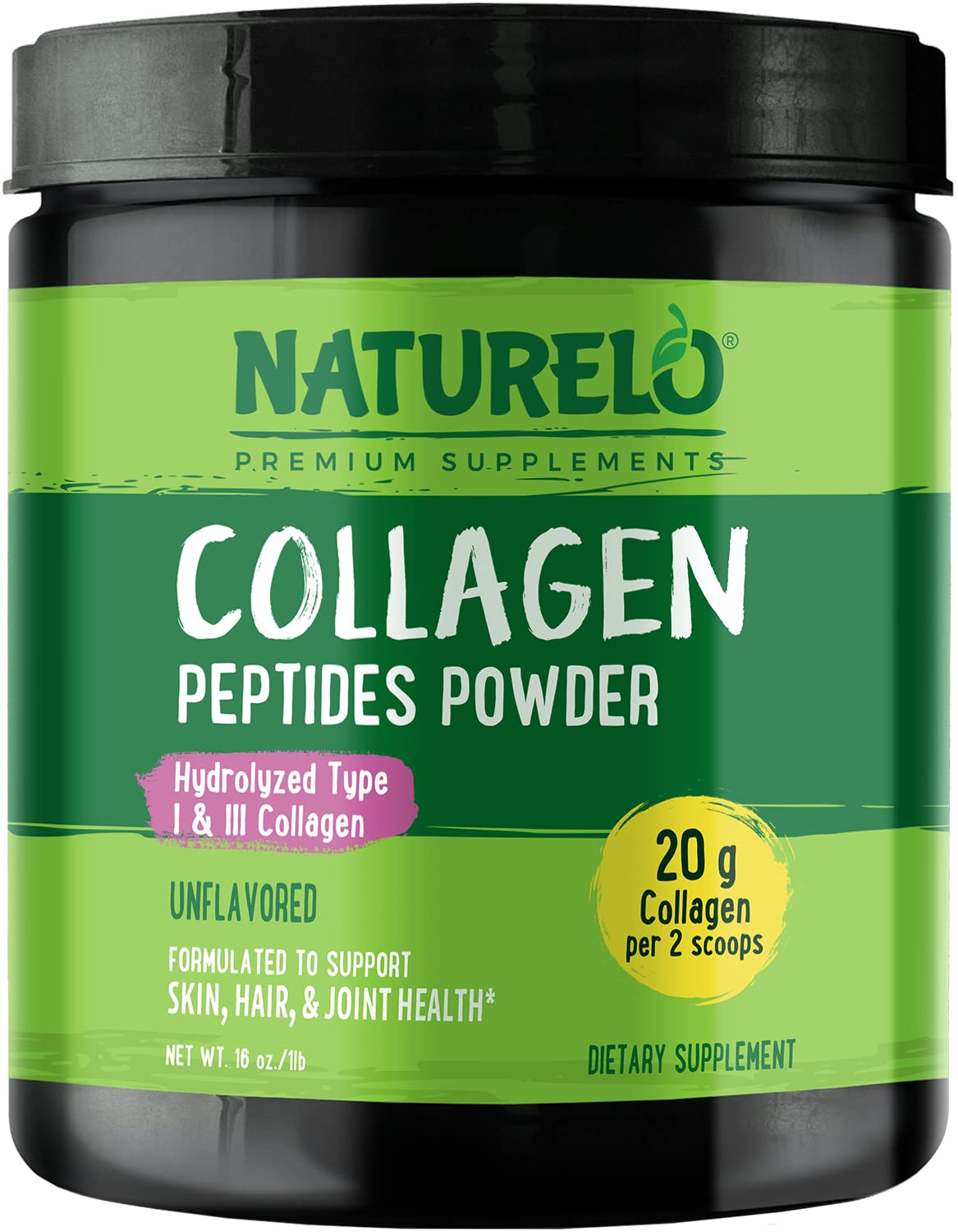 Collagen Peptide Powder 16 Oz Unflavored B1759