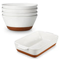 Ceramic Soup Bowl Set of 4 and Baking Dish B79892