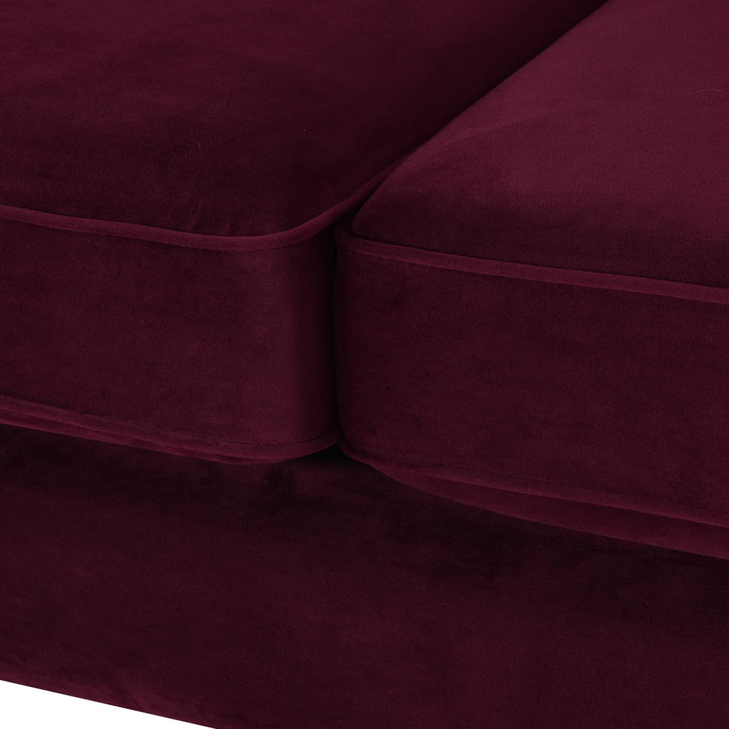 84 inch Burgundy Velvet Tufted Sofa X815