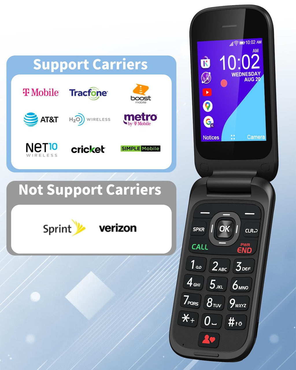 2.8" Dual Screen 4G LTE Flip Phone T198363