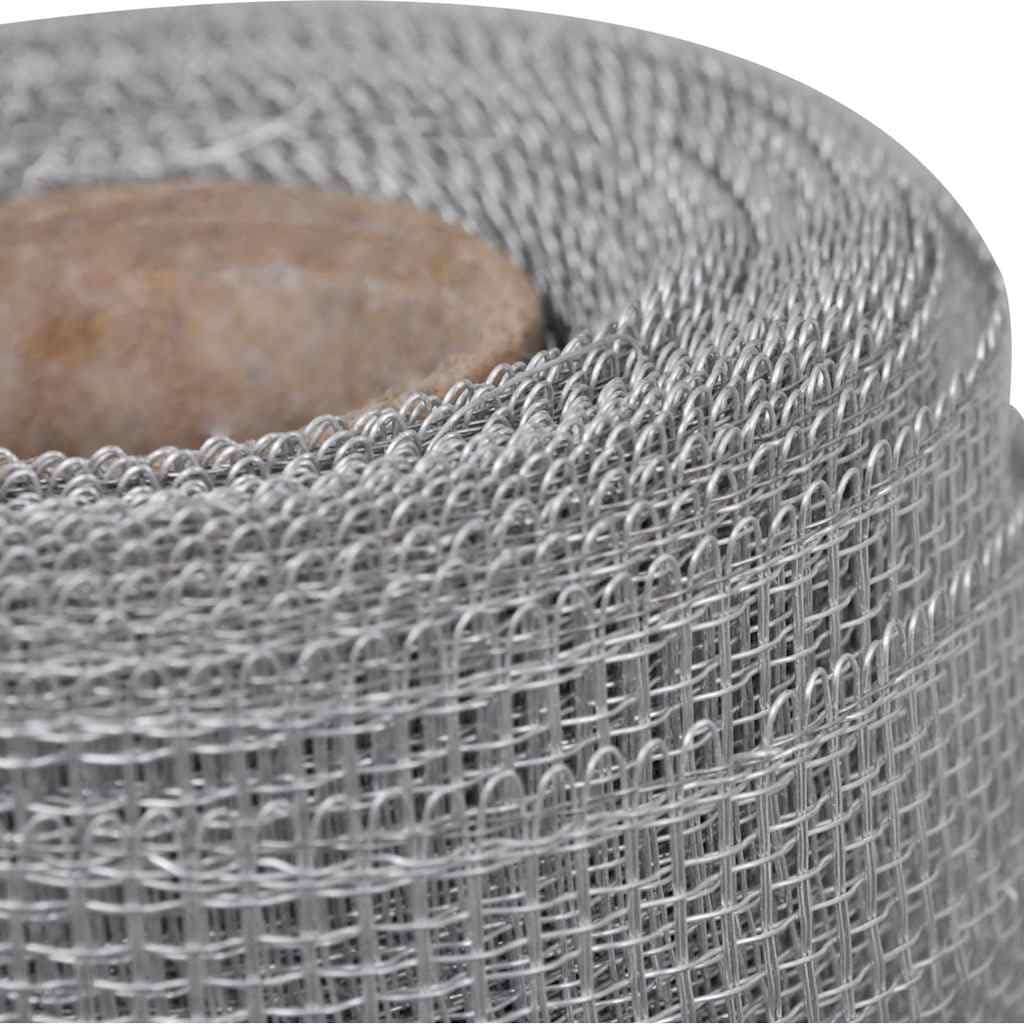 Aluminum Mesh Screen 39.4x196.9 Inches Silver Q3421