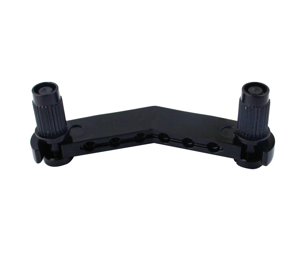 Black Guitar Stop Bar Tailpiece with Anchors and Studs O4400