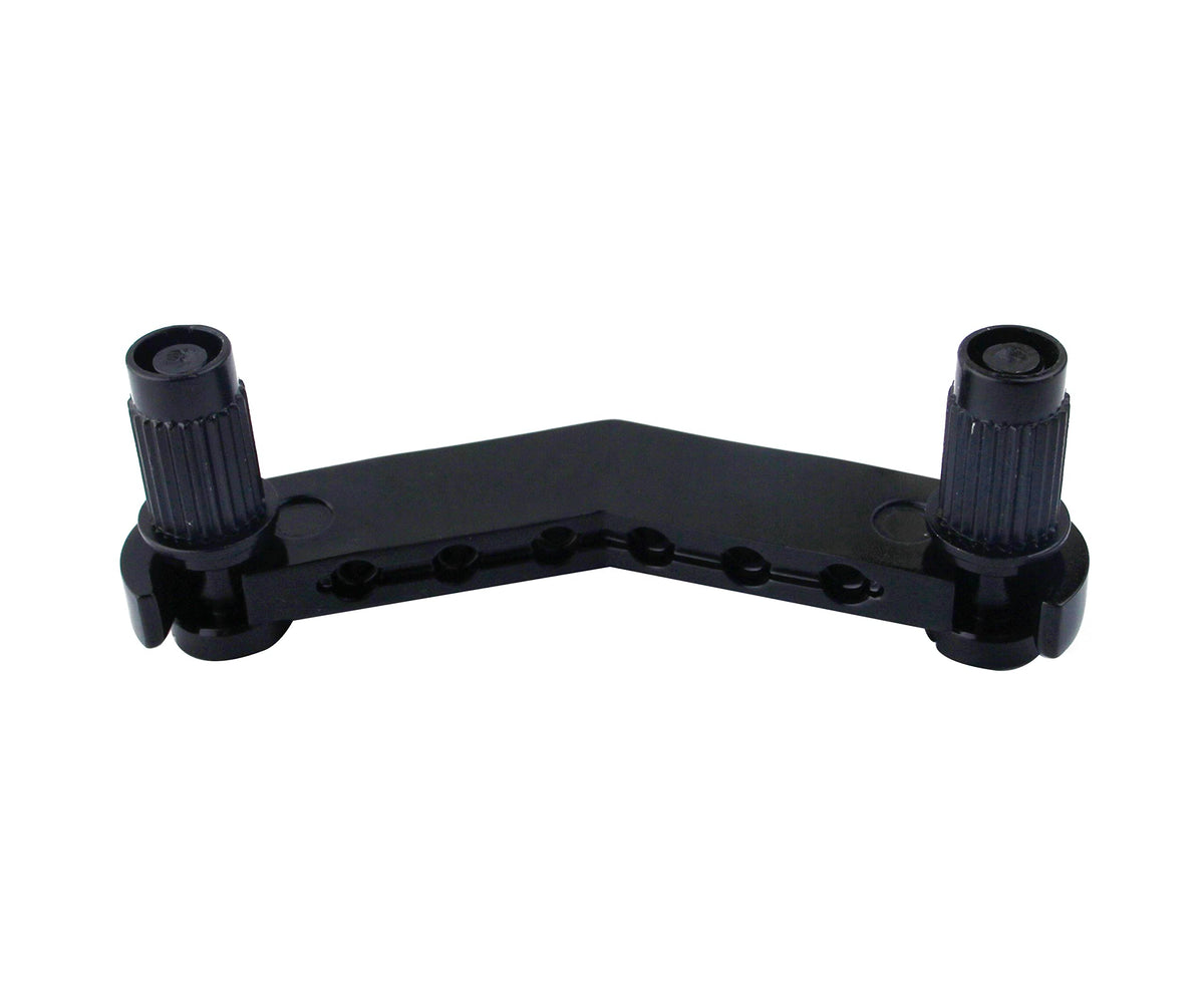 Black Guitar Stop Bar Tailpiece with Anchors and Studs O4400