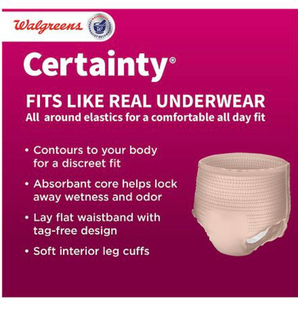 Women's Maximum Absorbency Underwear, XXL, 12 Count C505