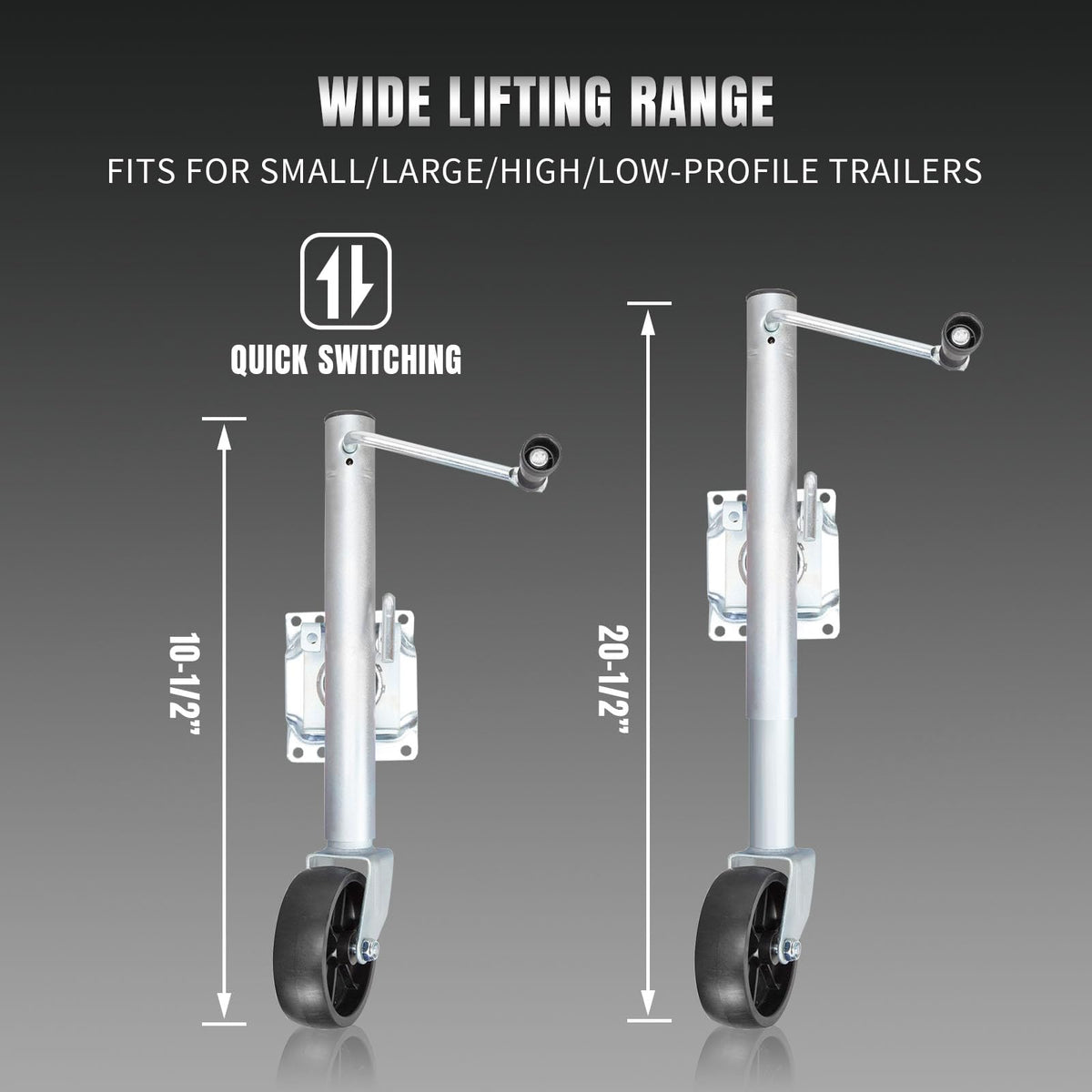 Boat Trailer Jack with Single Wheel, 1000 Lbs. Capacity R649896