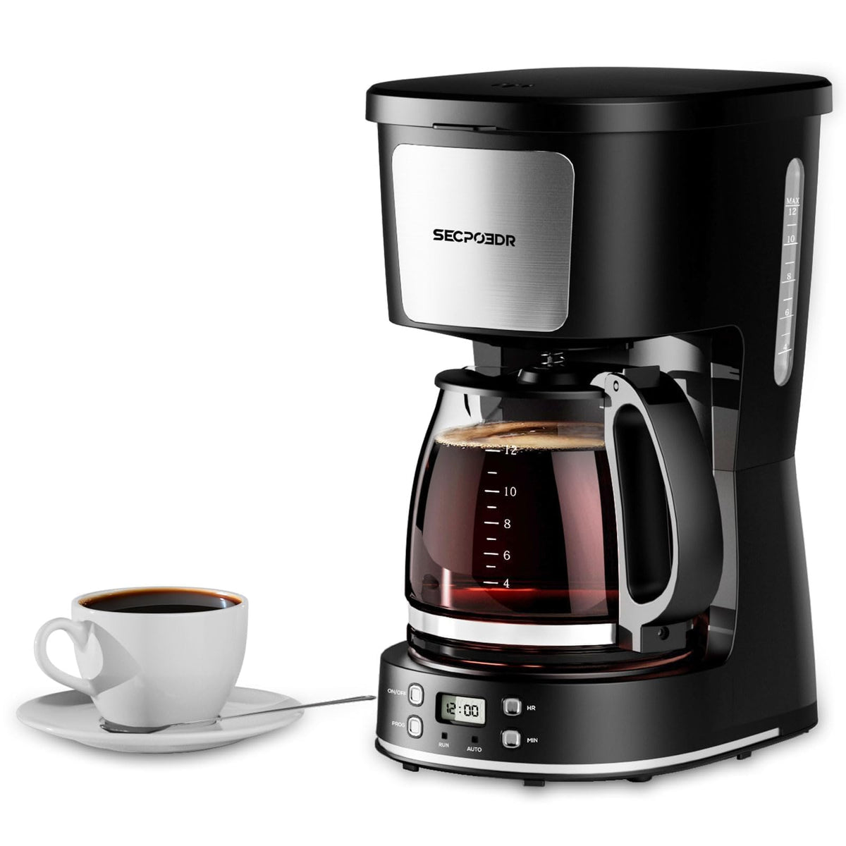 12 Cup Programmable Coffee Maker with Reusable Filter L445516