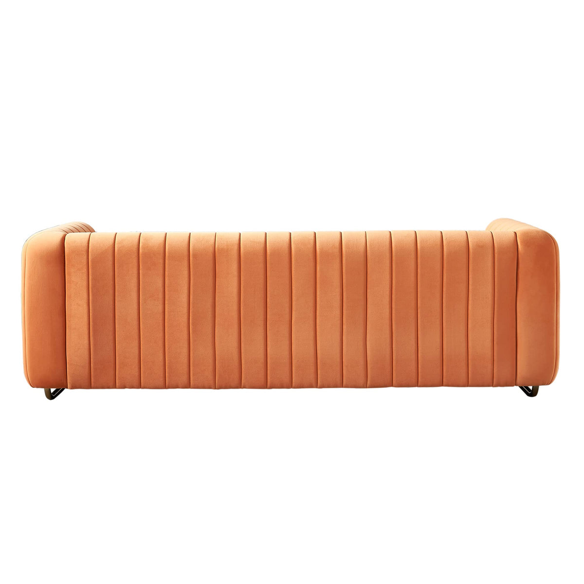 Orange Velvet 84 Inch 3-Seater Sofa N46689