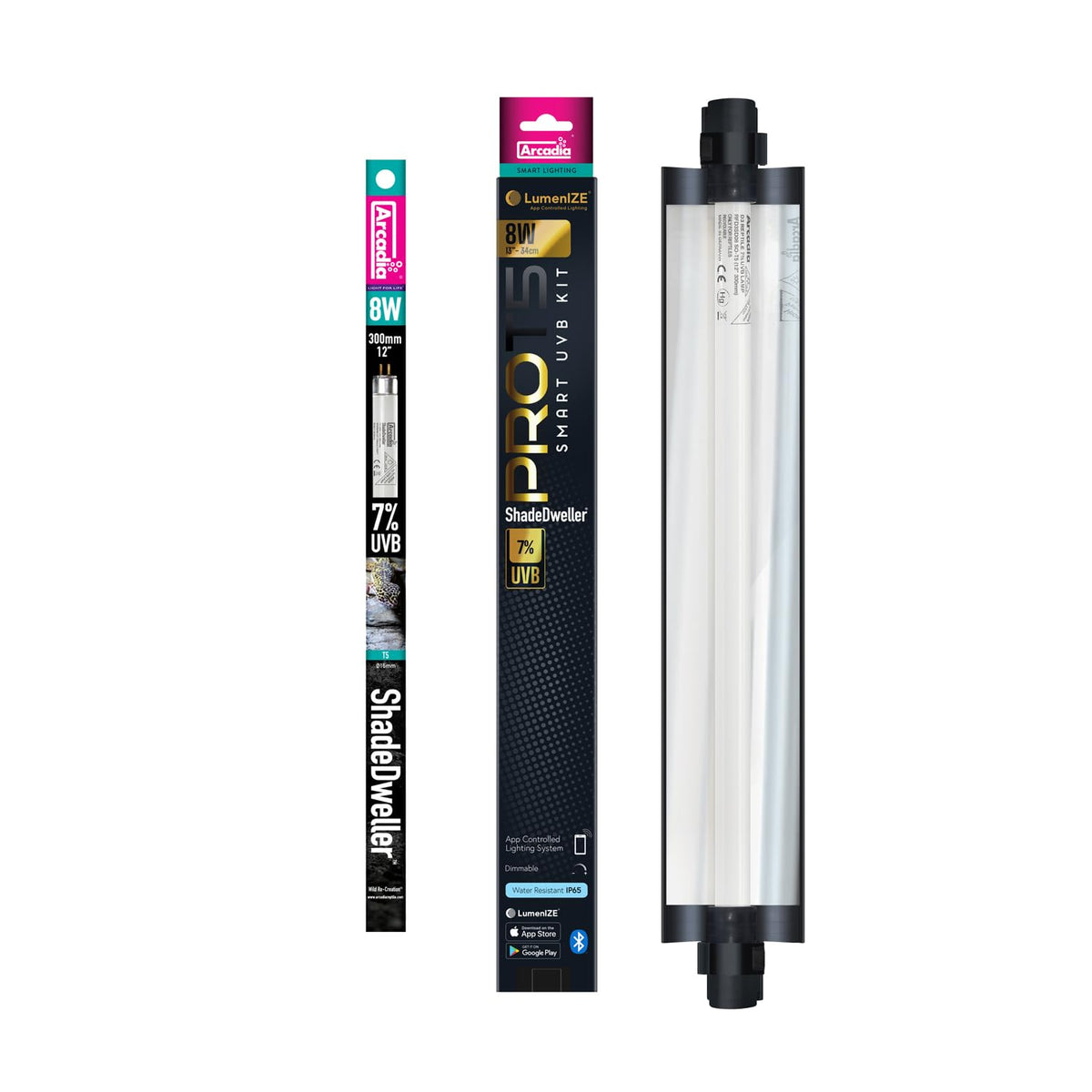 13" 8 Watts 7% UVB Reptile Light Fixture Kit L88848