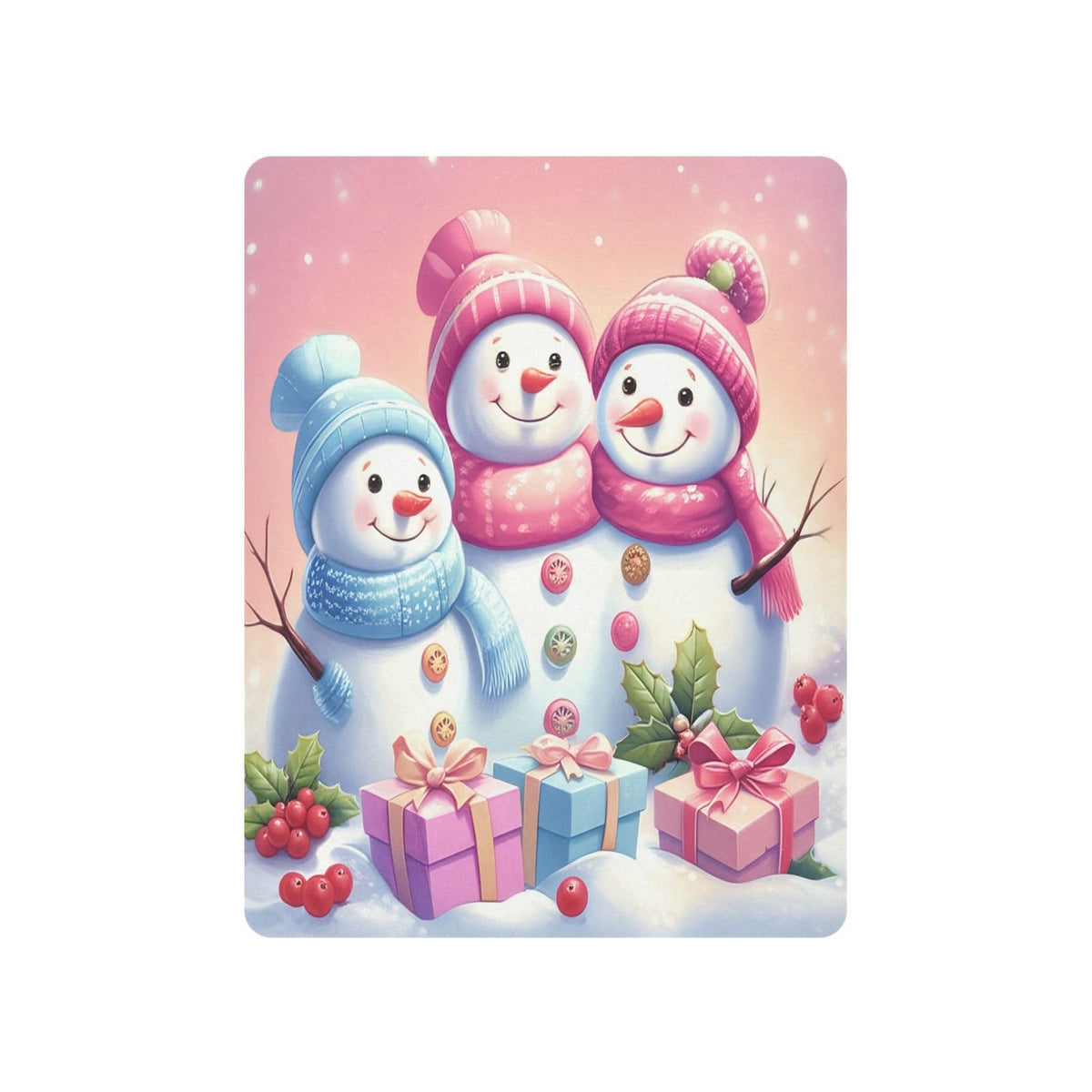 Christmas Snowmen Crib Sheet 52" x 28" Y559