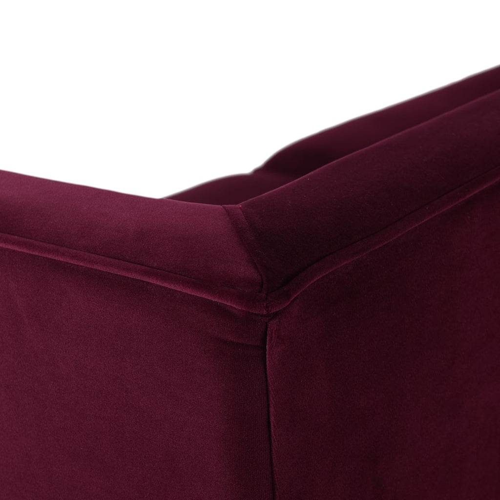 84 inch Burgundy Velvet Tufted Sofa X815