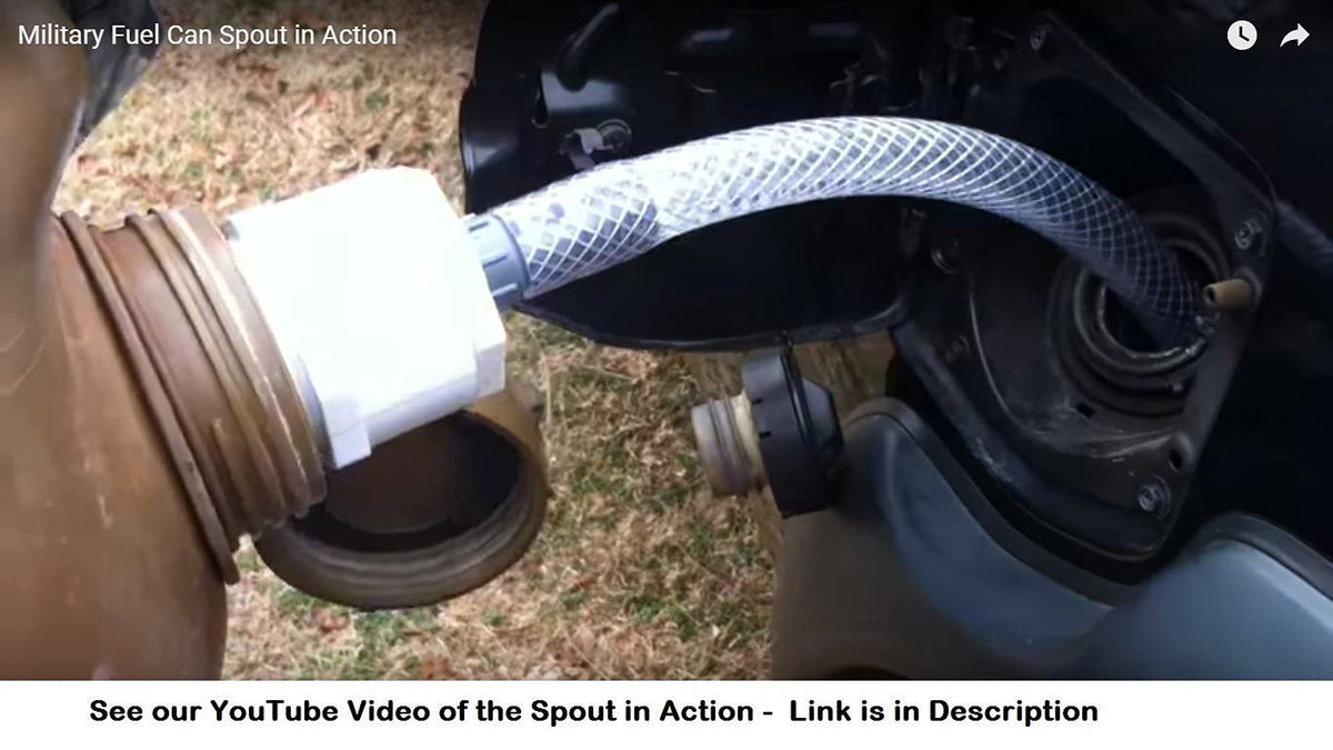High-Flow Spout for Fuel Cans - 1 Inch Diameter Hose M534