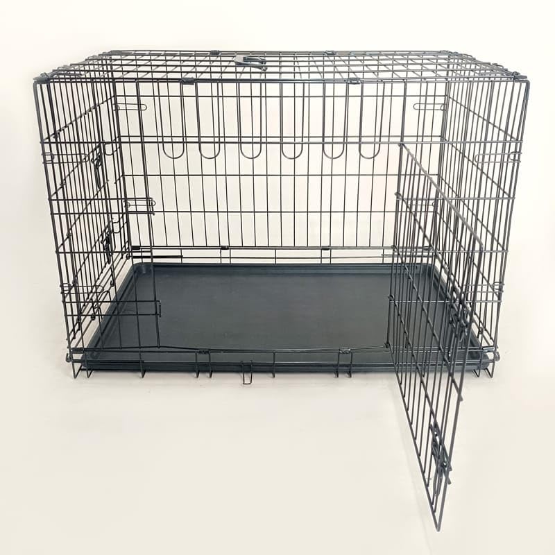 42-Inch Folding Metal Dog Crate with Divider and Tray K206768