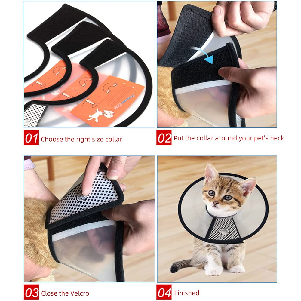 Adjustable Plastic Pet Recovery Collar Cone (S) W527