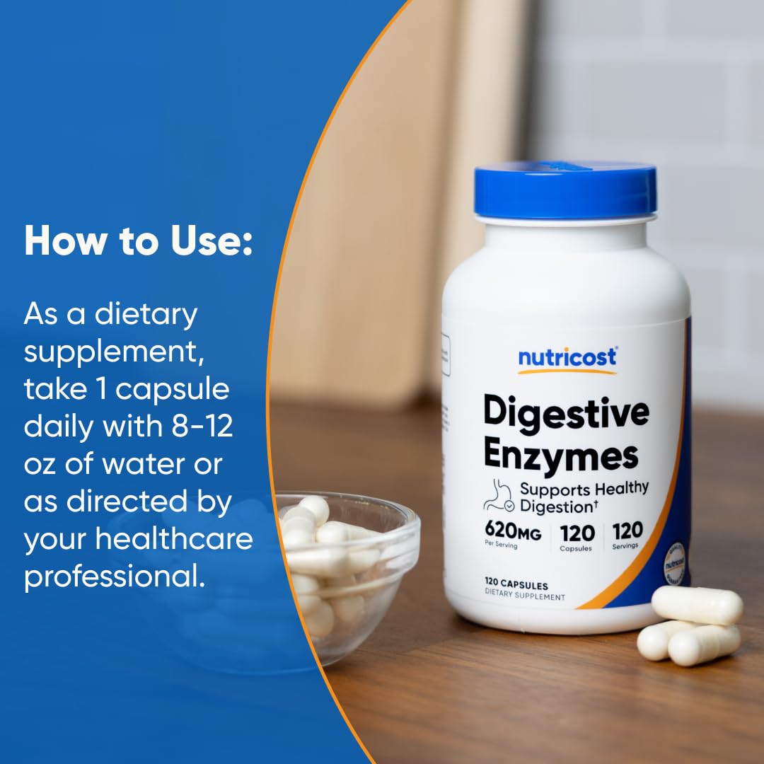 Digestive Enzymes 620mg 120 Capsules D278030