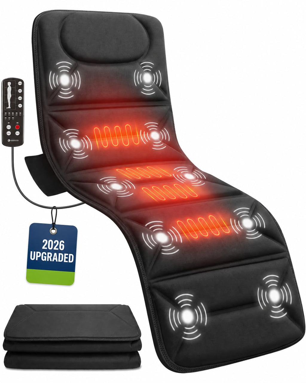 Full Body Massage Mat with Heat and Vibration H839698