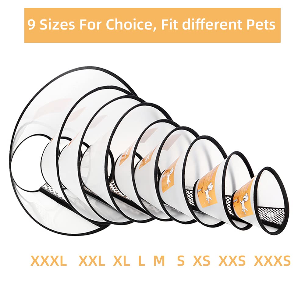 Adjustable Plastic Pet Recovery Collar Cone (S) W527