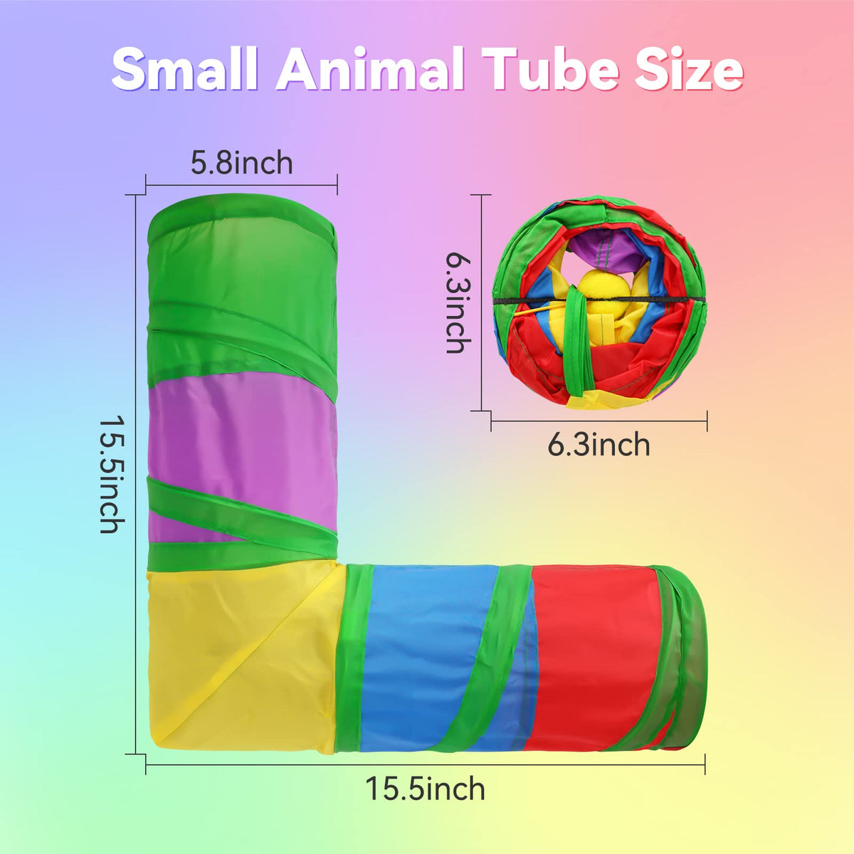 Guinea Pig Tunnels & Tubes Collapsible Small Animal Hideout Z396
